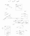 Air Cleaner Brake Controls Governor Spring Ignition Diagram and Parts List for 09T702-0118-B1  Briggs and Stratton Engine